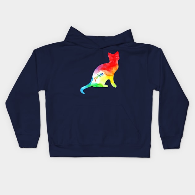 Pride Kitty Kids Hoodie by NatLeBrunDesigns